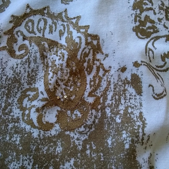 RALPH LAUREN BLACK LABEL EMBELLISHED TEE SHIRT - Picture 4 of 5